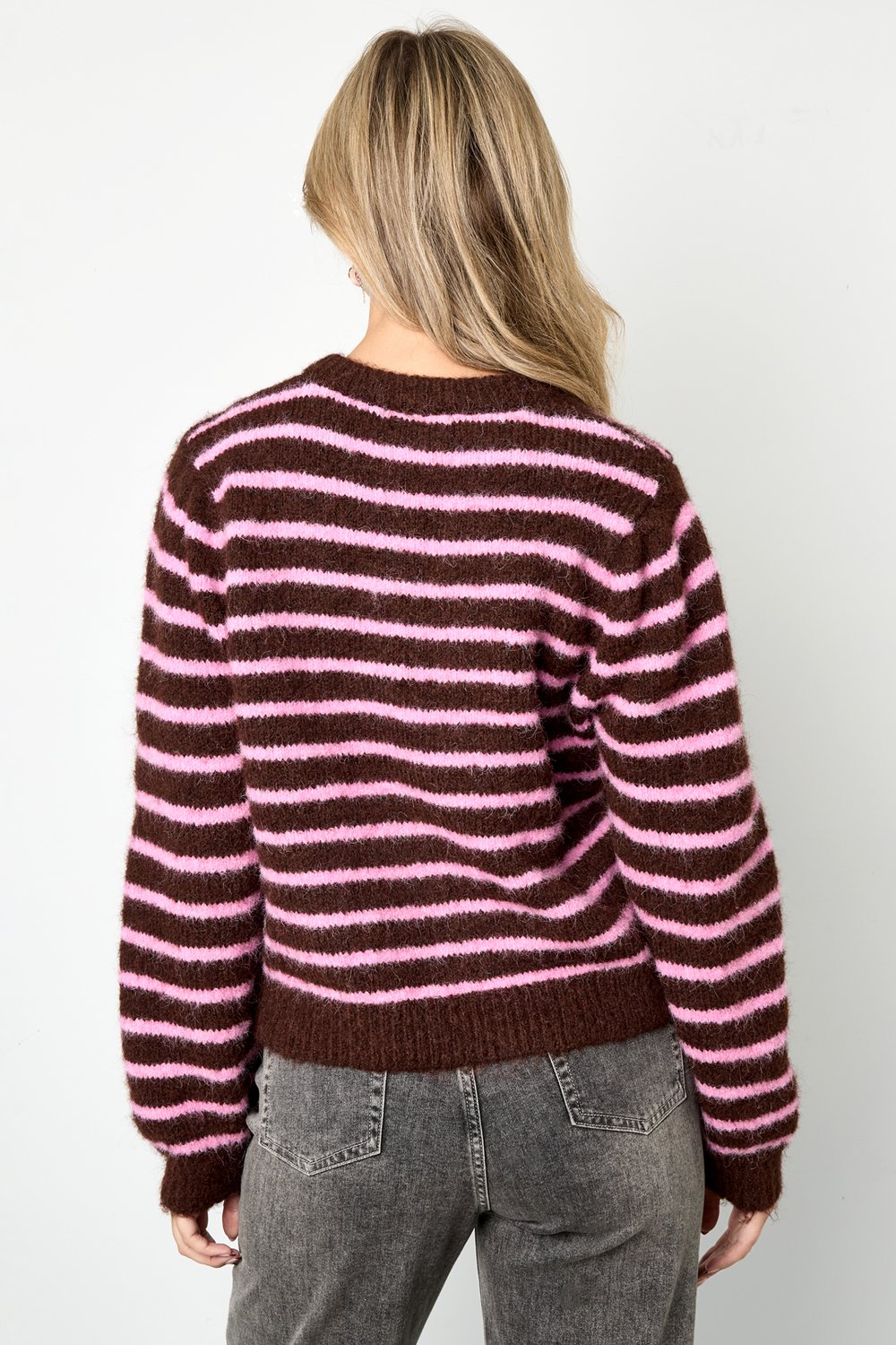 Polyester fiber (polyester) Knit cardigan Stripes Casual Fall/Winter  Clothes h5Picture12